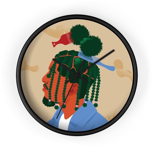 "Box Braids" Wall clock - DomoINK