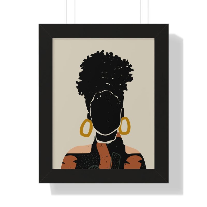 "Black Hair No. 14" Framed Art Print - DomoINK