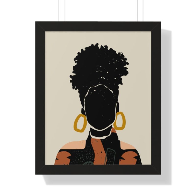 "Black Hair No. 14" Framed Art Print - DomoINK