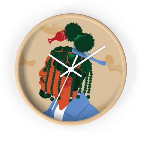 "Box Braids" Wall clock - DomoINK