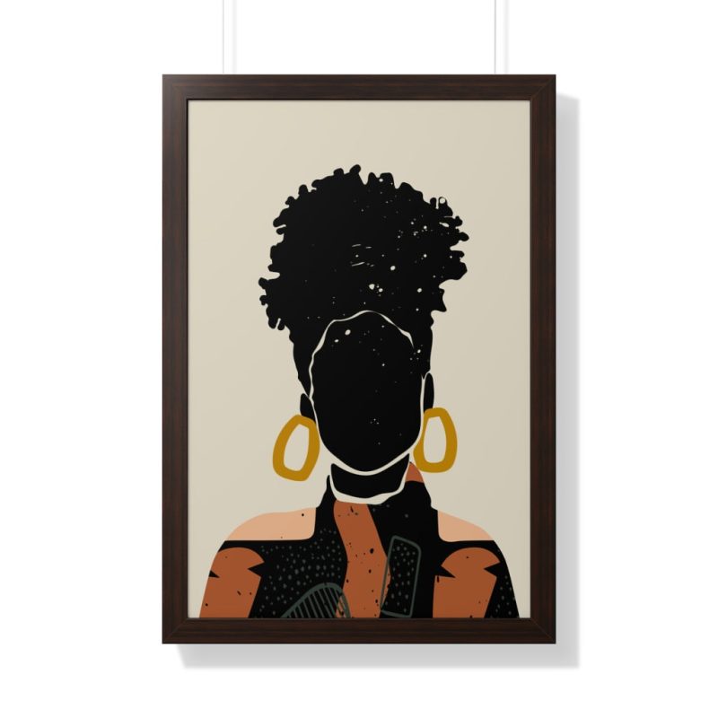 "Black Hair No. 14" Framed Art Print - DomoINK