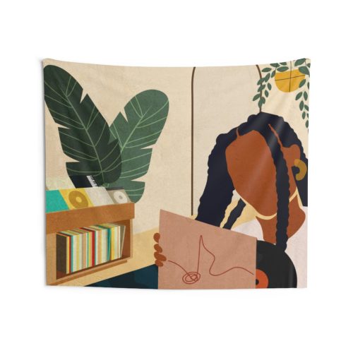 "Stay Home No. 4" Indoor Wall Tapestry - DomoINK