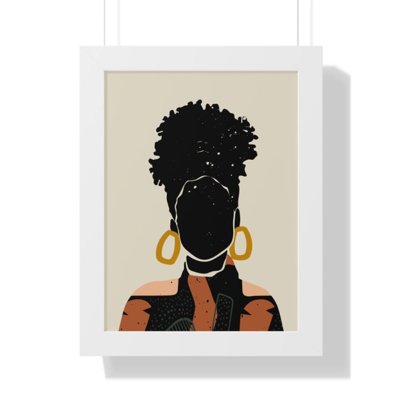 "Black Hair No. 14" Framed Art Print - DomoINK