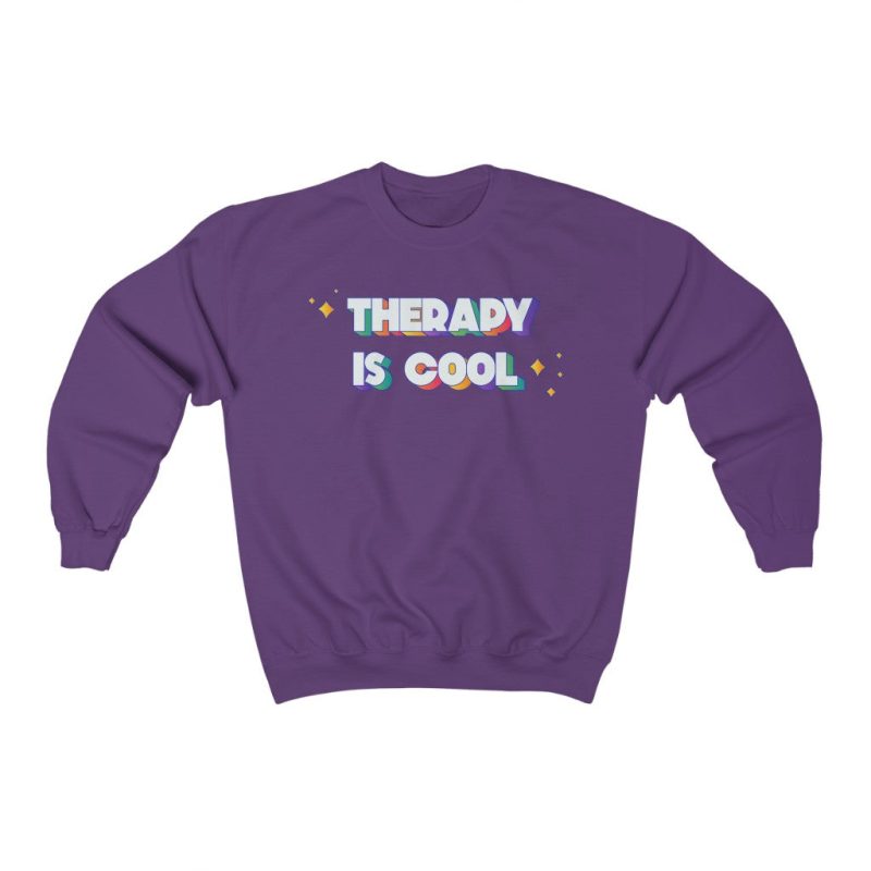 "Therapy Is Cool" Unisex Sweatshirt - DomoINK