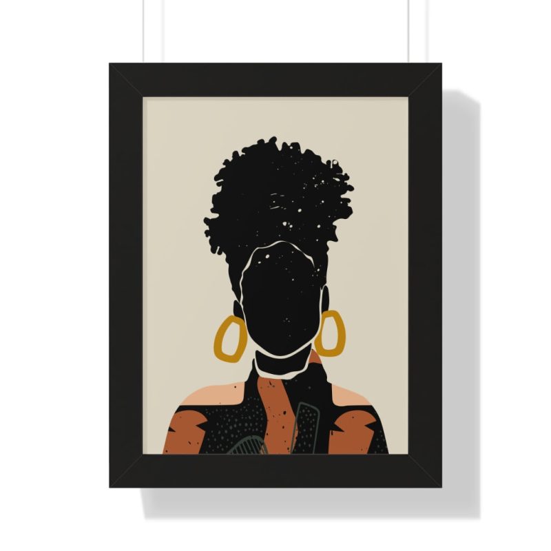 "Black Hair No. 14" Framed Art Print - DomoINK