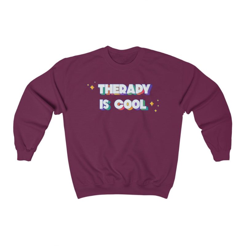 "Therapy Is Cool" Unisex Sweatshirt - DomoINK