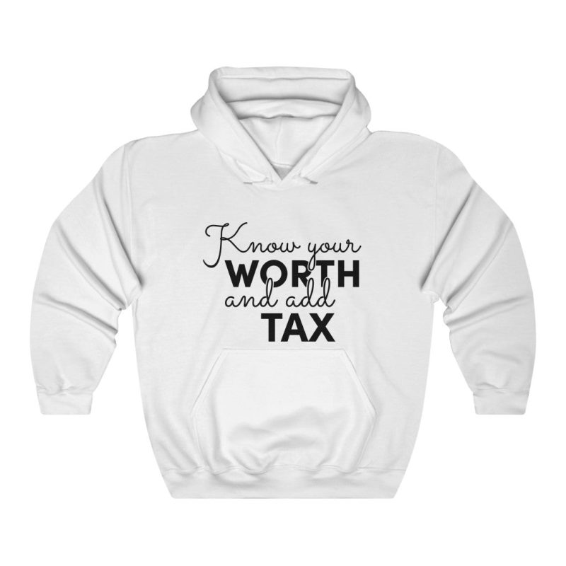 "Know Your Worth" Hooded Sweatshirt - DomoINK