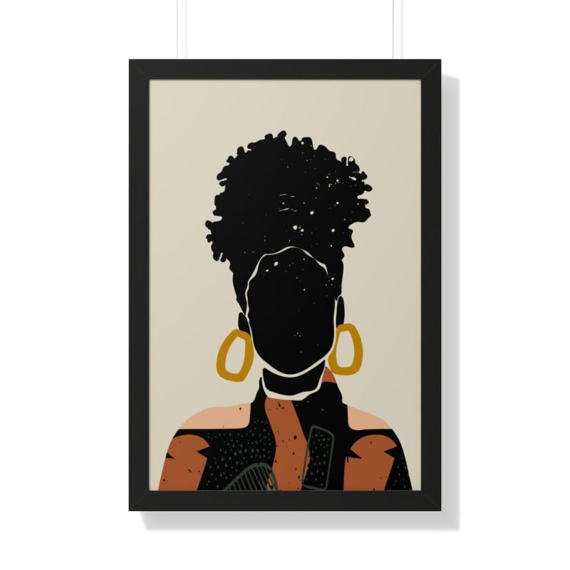 "Black Hair No. 14" Framed Art Print - DomoINK