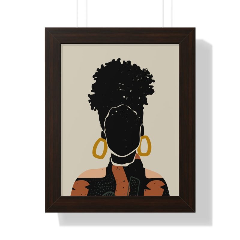 "Black Hair No. 14" Framed Art Print - DomoINK