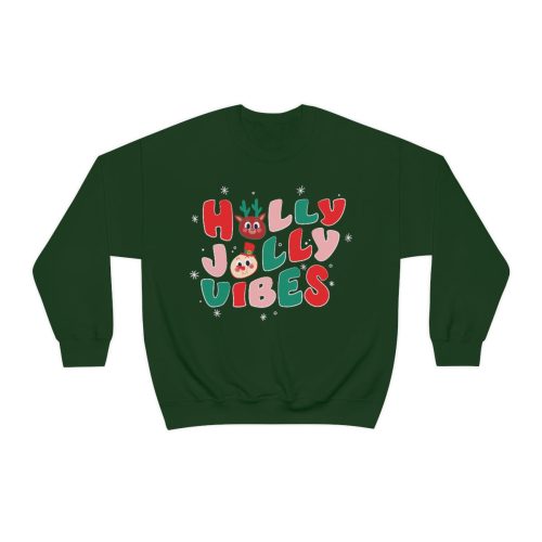 "Holly Jolly Vibes" Unisex Sweatshirt - DomoINK