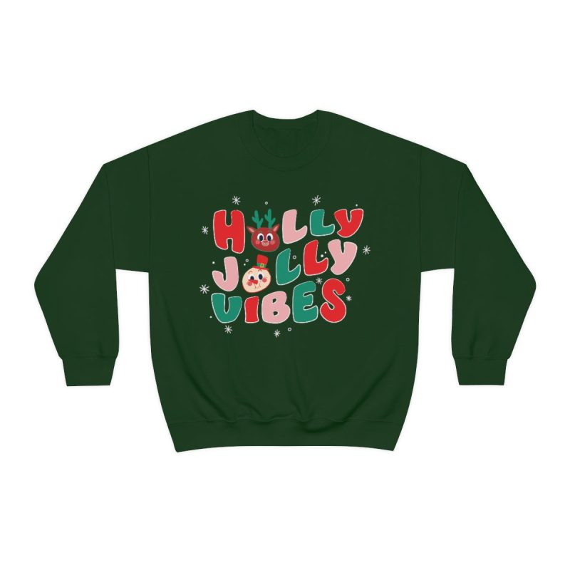 "Holly Jolly Vibes" Unisex Sweatshirt - DomoINK