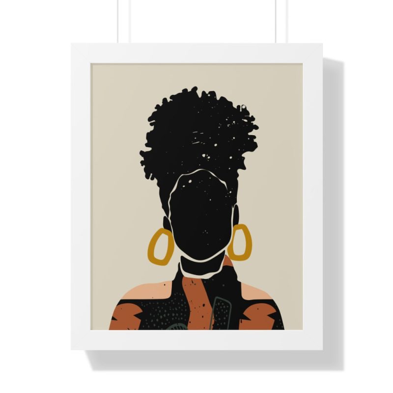 "Black Hair No. 14" Framed Art Print - DomoINK