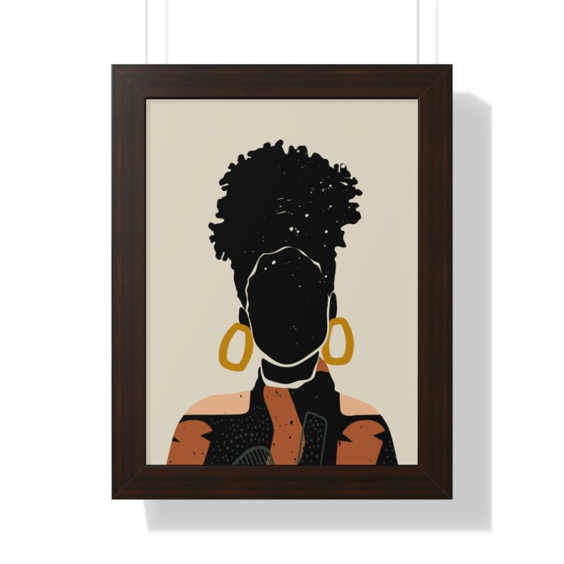 "Black Hair No. 14" Framed Art Print - DomoINK