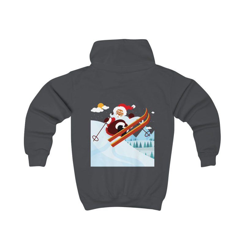 "Santa on the Slopes" Kids Hoodie - DomoINK