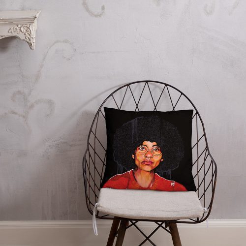 "Angela Davis" Pillow - DomoINK