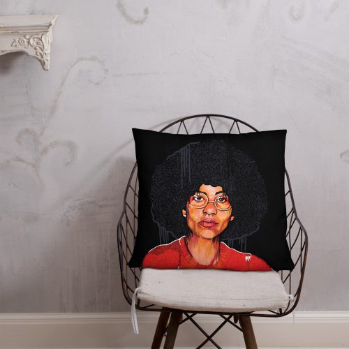 "Angela Davis" Pillow - DomoINK