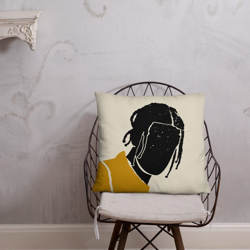 "Black Hair No. 1" Pillow - DomoINK