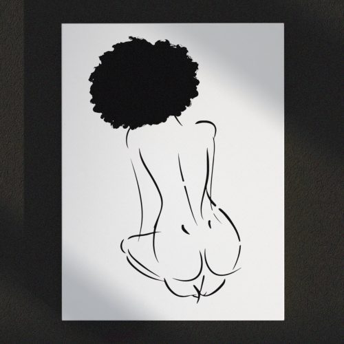 "Nude in Black No. 2" Print - DomoINK