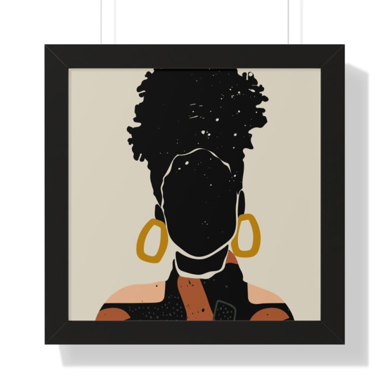 "Black Hair No. 14" Framed Art Print - DomoINK