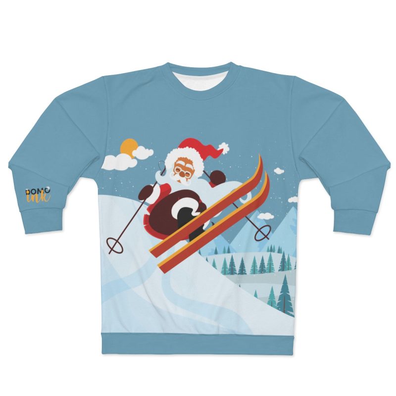 "Santa on the Slopes" Unisex Sweatshirt - DomoINK