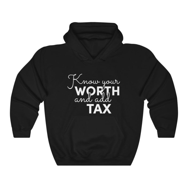 "Know Your Worth" Hooded Sweatshirt - DomoINK