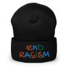 "End Racism" Cuffed Beanie - DomoINK