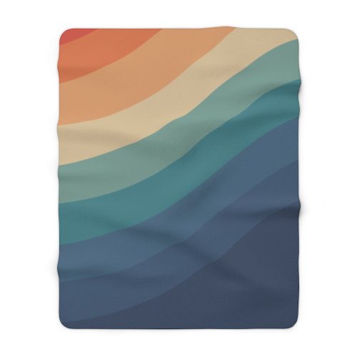 "Retro Vibes" Sherpa Fleece Blanket - DomoINK