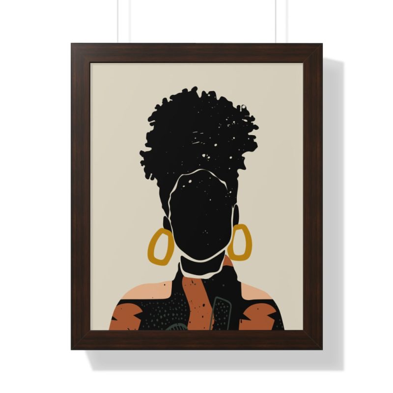 "Black Hair No. 14" Framed Art Print - DomoINK