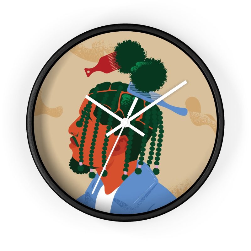 "Box Braids" Wall clock - DomoINK