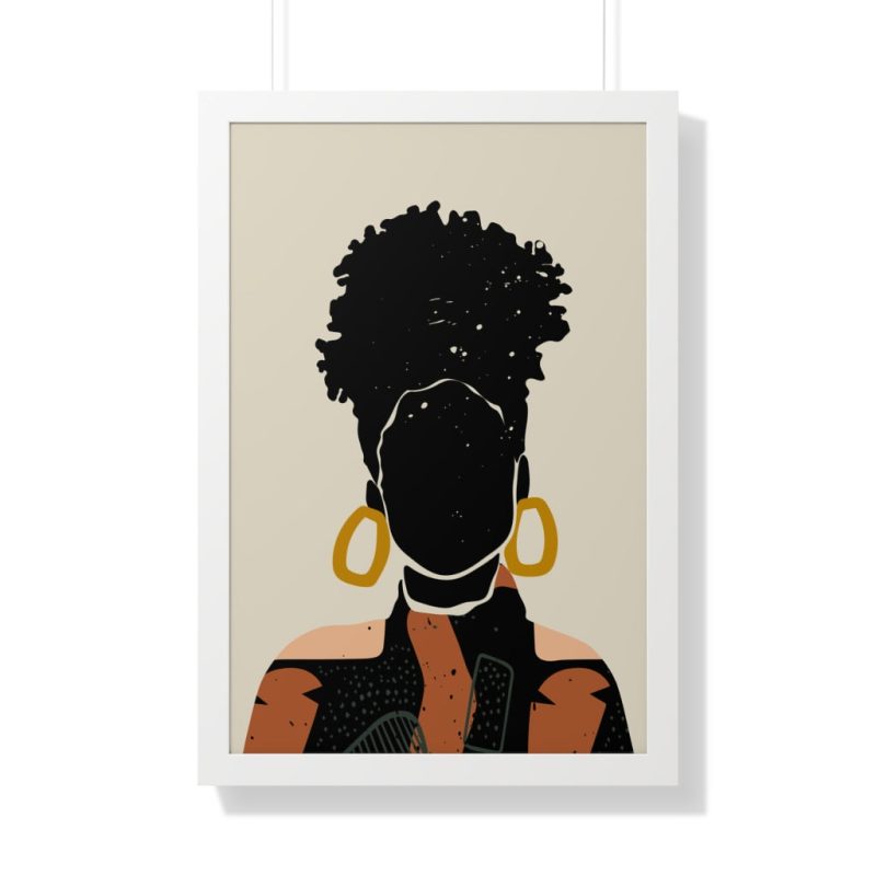 "Black Hair No. 14" Framed Art Print - DomoINK