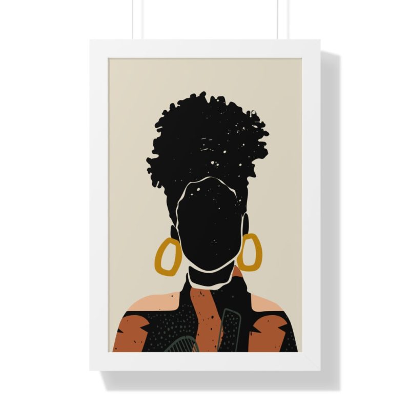 "Black Hair No. 14" Framed Art Print - DomoINK