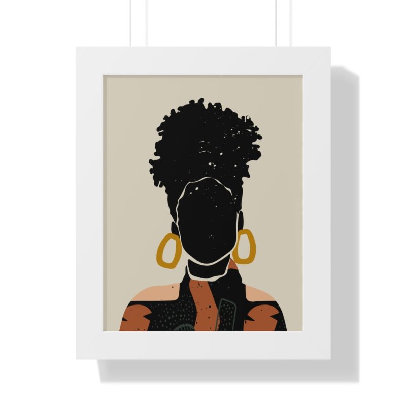 "Black Hair No. 14" Framed Art Print - DomoINK