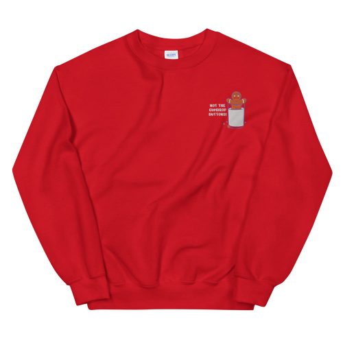 unisex crew neck sweatshirt red front 619cbeb9638a2